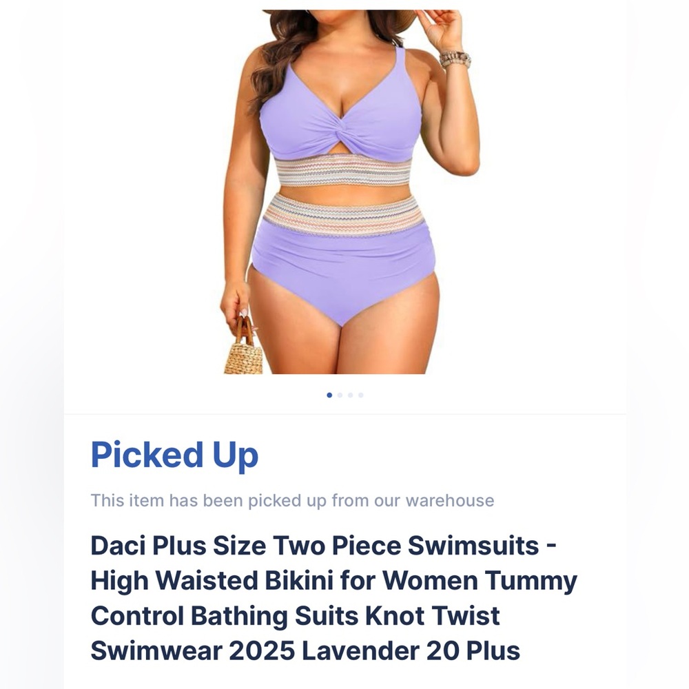 Daci Lavender High Waisted Bikini for Women